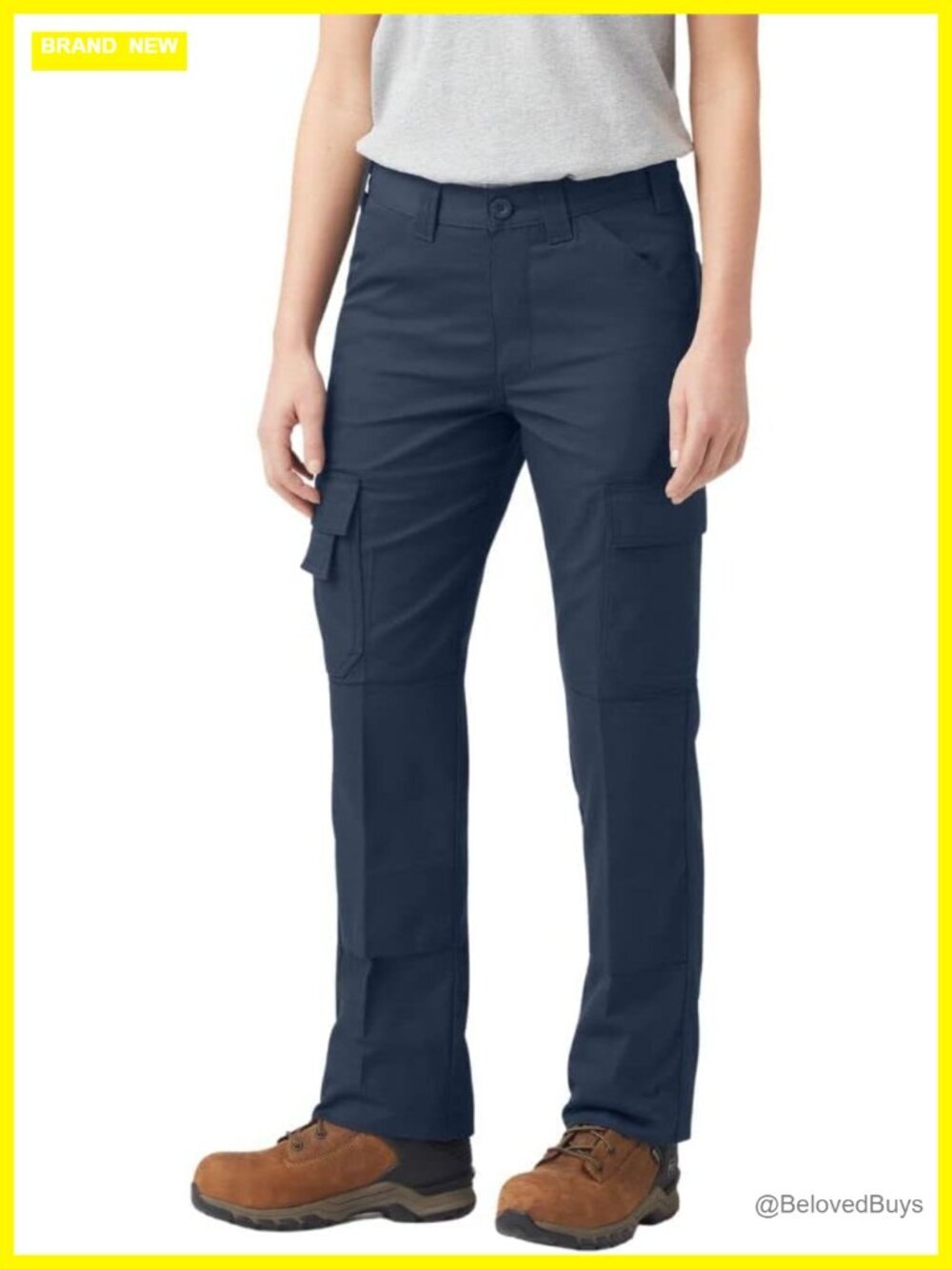 Everyday Flex Cargo Pants - High Rise Straight Leg Work Pants